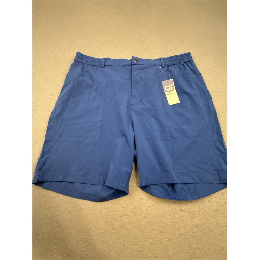 Gradual Shorts Mens XXL Blue Pockets Cargo Belted Golf Beach Nylon NWT